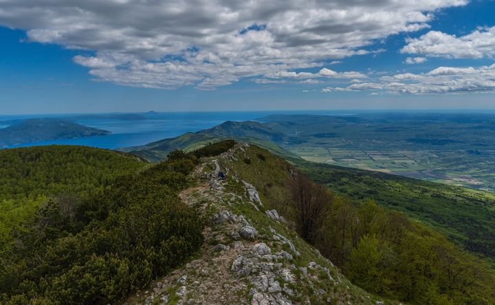 Greben Učke s pogledom na Kvarner